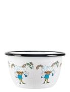 Enamel Bowl 6Dl Pippi And The Horse Home Meal Time Plates & Bowls Bowl...