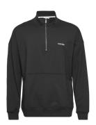 L/S Quarter Zip Tops Sweatshirts & Hoodies Sweatshirts Black Calvin Kl...