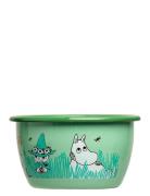 Moomin Enamel Bowl 0.3L Boys Home Meal Time Plates & Bowls Bowls Green...