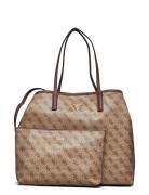 Eco Victtoria Lrg 2 In 1 Tote Bags Totes Brown GUESS