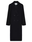 Yasmargot Ls Long Coat S. Noos Uldfrakke Frakke Black YAS