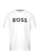 Short Sleeves Tee-Shirt Tops T-Kortærmet Skjorte White BOSS