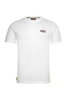 Essential Contrast Emb Tee Tops T-Kortærmet Skjorte White Superdry