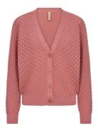 Sc-Amela Tops Knitwear Cardigans Pink Soyaconcept