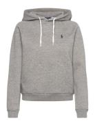 Shrunken Fit Fleece Hoodie Tops Sweatshirts & Hoodies Hoodies Grey Pol...