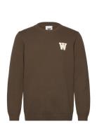 Wwtay C Tops Knitwear Round Necks Brown Double A By Wood Wood