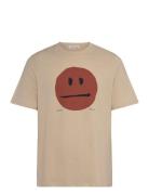 Wwbobby Miley T-Shirt Tops T-Kortærmet Skjorte Beige Wood Wood