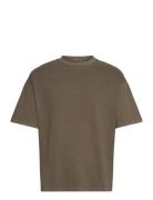 Great Boxy T-Shirt Tops T-Kortærmet Skjorte Khaki Green Weekday