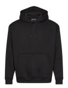 Relaxed Heavy Hoodie Tops Sweatshirts & Hoodies Hoodies Black Weekday