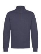 Sacker Rib Half Zip Tops Sweatshirts & Hoodies Sweatshirts Navy GANT