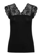 Cupoppy Lace Top Tops T-shirts & Tops Sleeveless Black Culture