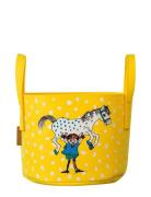 Storage Basket 17L Pippi And The Horse, Yellow Home Kids Decor Storage...