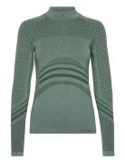 Oline Half Zip Sport Base Layer Tops Green Kari Traa