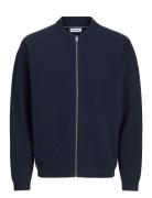 Jjcalvin Knit Bomber Cardigan Tops Knitwear Cardigans Navy Jack & J S