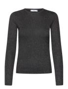 Lurex Knitted T-Shirt Tops T-shirts & Tops Long-sleeved Grey Mango