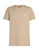 Monogram Imd Tee Tops T-Kortærmet Skjorte Beige Tommy Hilfiger