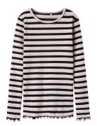 Nkfbalisa Ls Slim Top Pb Tops T-shirts Long-sleeved T-Skjorte Black Na...