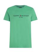 Tommy Logo Tee Tops T-Kortærmet Skjorte Green Tommy Hilfiger