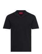 Dimerspolo Tops Polos Short-sleeved Black HUGO