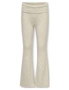 Kogfelina Fold Down Pants Cs Jrs Bottoms Sweatpants Beige Kids Only