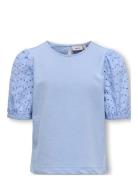 Kogninna Life 2/4 Brod.ang.sleeve Ub Swt Tops T-Kortærmet Skjorte Blue...