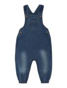 Overall Sweat Denim Bottoms Dungarees Navy Minymo