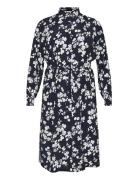 Kcalicia Shirt Dress Knælang Kjole Navy Kaffe Curve