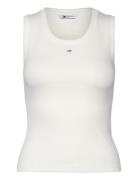 Tjw Essential Rib Tank Ext Tops T-shirts & Tops Sleeveless Cream Tommy...