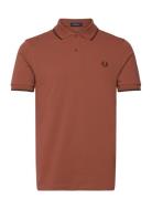 Twin Tipped Fp Shirt Tops Polos Short-sleeved Brown Fred Perry