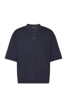 Milos Jersey Mesh Tee Tops T-Kortærmet Skjorte Navy J. Lindeberg