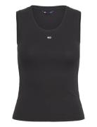 Tjw Essential Rib Tank Ext Tops T-shirts & Tops Sleeveless Black Tommy...