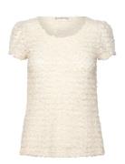 242 Emile Top Designers Blouses Short-sleeved Cream Ida Sjöstedt