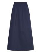 Cc Heart Phoebe Long Skirt Knælang Nederdel Navy Coster Copenhagen