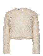 Reyne - Crochet Tulle Designers Blouses Long-sleeved Cream Day Birger ...