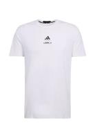 M Lm G T Sport Men Sports Clothes Sport Tops Sport T-Skjorte White Adi...