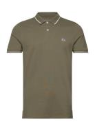 Pique Polo Tops Polos Short-sleeved Khaki Green Lee Jeans