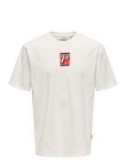 Ons7Up Rlx Ss Tee Tops T-Kortærmet Skjorte Cream ONLY & SONS