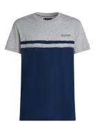 Monotype Colourblock Tee Tops T-Kortærmet Skjorte Grey Tommy Hilfiger