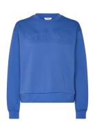 Remey Emb-M Tops Sweatshirts & Hoodies Sweatshirts Blue MbyM