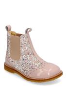 Booties - Flat - With Elastic Boots Støvler Pink ANGULUS