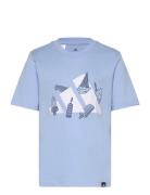 Lk L Ice Tee Tops T-Kortærmet Skjorte Blue Adidas Sportswear