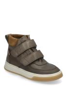 Shoes - Flat - With Velcro High-top Sneakers Khaki Green ANGULUS