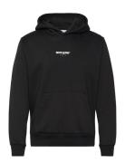 Essentials Puff Logo Hoodie Tops Sweatshirts & Hoodies Hoodies Black S...