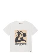 T-Shirt Print Tops T-Kortærmet Skjorte White Daily 7