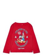 Tshirt Tops T-shirts Long-sleeved T-Skjorte Red Mickey Mouse