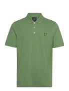 Plain Polo Shirt Tops Polos Short-sleeved Green Lyle & Scott