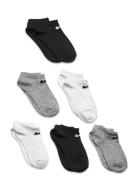 Nhn Nike 6 Pack No Show Sport Socks & Tights Socks Grey Nike