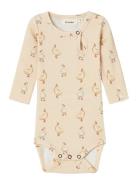 Nbfgavo Eli Ls Slim Body Lil Bodies Long-sleeved Beige Lil'Atelier