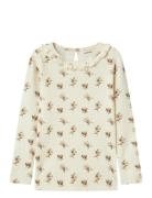 Nmfgavo Els Ls Slim Top Lil Tops T-shirts Long-sleeved T-Skjorte Beige...