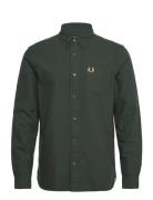 Oxford Shirt Tops Shirts Casual Khaki Green Fred Perry